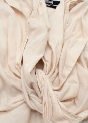 Jacquemus Neutral Le Papier Mini Dress 4