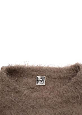 Toteme Boxy Alpaca Knit in Taupe 10