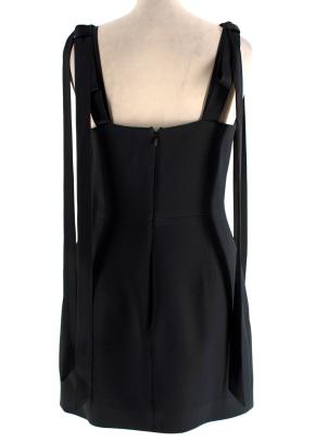 David Koma Bow Embellished Black Mini Dress 5