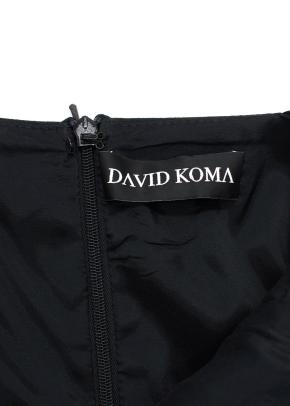 David Koma Bow Embellished Black Mini Dress 4