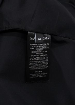 David Koma Bow Embellished Black Mini Dress 9