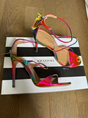 Aquazurra Hologram Heeled Sandals 6
