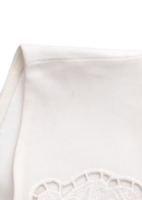 Emilio Pucci  Embroidered White Crepe Sleeveless Blouse 5