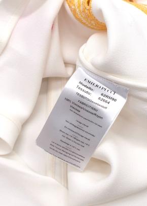Emilio Pucci  Embroidered White Crepe Sleeveless Blouse 9