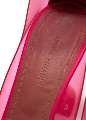 Amina Muaddi Begum Emellished Pink PVC Pump 7