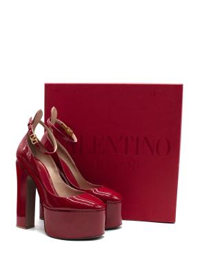 Valentino Ruby Leather Platform Pumps 6