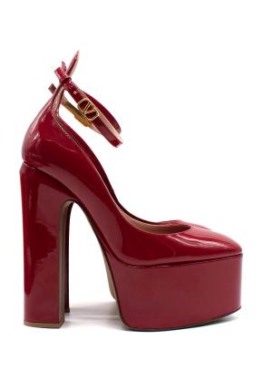 Valentino Ruby Leather Platform Pumps 4