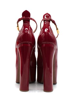 Valentino Ruby Leather Platform Pumps 12