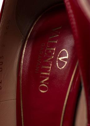 Valentino Ruby Leather Platform Pumps 5