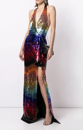 Zuhair Murad Gradient-Sequin Halterneck Gown 2