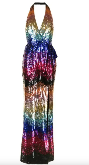 Zuhair Murad Gradient-Sequin Halterneck Gown 6