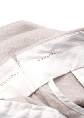 Boglioli Linen Trousers in Stone 7