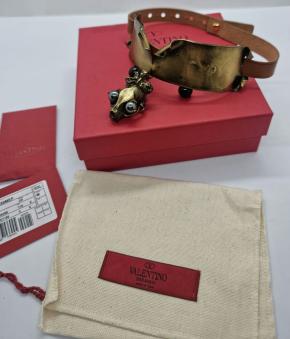 Valentino Skull Pendant Leather Choker 8