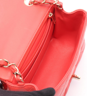 Chanel Mini Matelassé in Coral Leather with Gold Tone Hardware 2