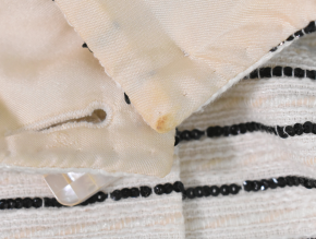 Chanel Ivory And Black Sequin Striped Tweed Jacket 12
