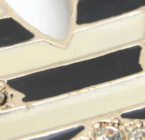 Chanel Striped CC Logo Gold Metal  Pendant 4