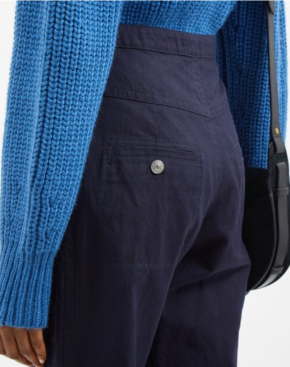 Isabel Marant Etoile Navy 'Phil' Trousers with Silver Zip 3