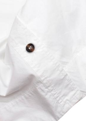 Ganni White Sleeveless Shirt with Oversized Frill Collar 5