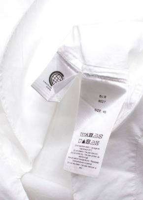 Ganni White Sleeveless Shirt with Oversized Frill Collar 8