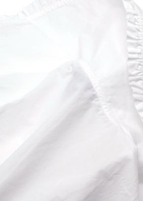 Ganni White Sleeveless Shirt with Oversized Frill Collar 7