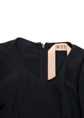 No.21 Black Crepe Midi Dress 4