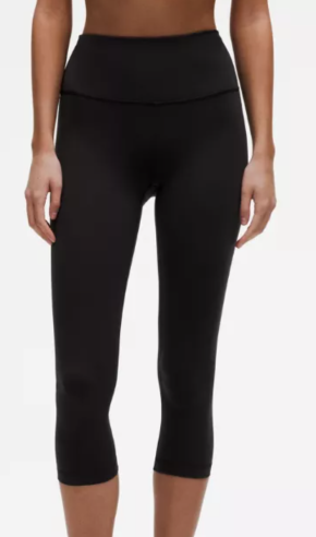 Lululemon Black Wunder Under HR Crop Yoga Pants 21" 4