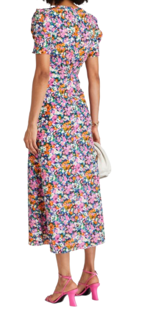 Saloni Bianca Floral-print Silk Midi Dress 2