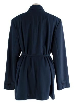 Ganni Drapey Melange Indigo Suit 2