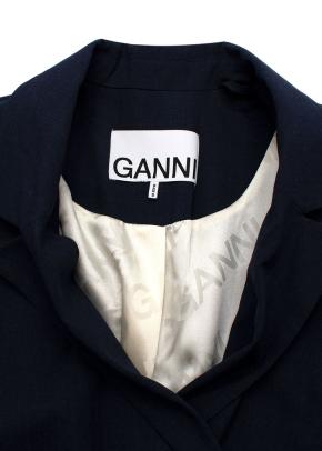Ganni Drapey Melange Indigo Suit 5