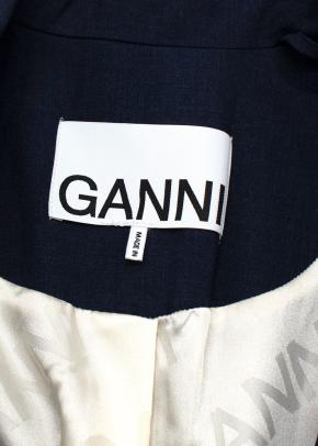 Ganni Drapey Melange Indigo Suit 3