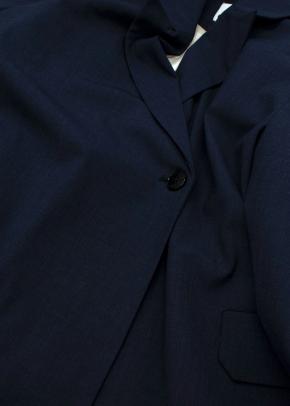 Ganni Drapey Melange Indigo Suit 16