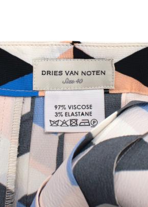 Dries Van Noted Geometric Printed Midi Skirt 3
