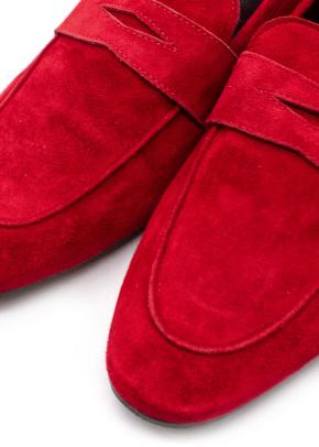 Bougeotte Red Suede Loafers 6