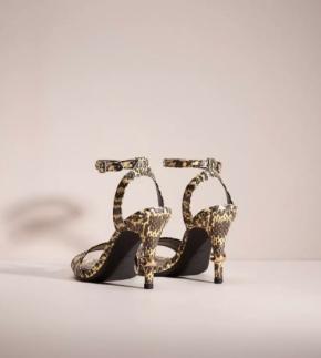 Coach Snakeskin Print Heeled Sandals 3