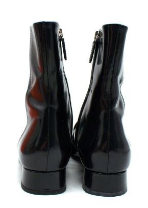 Gucci Black Horsebit Accent  Leather Short Boots 4