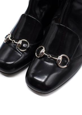 Gucci Black Horsebit Accent  Leather Short Boots 2