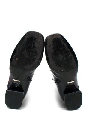 Gucci Black Horsebit Accent  Leather Short Boots 7