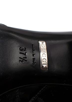 Gucci Black Horsebit Accent  Leather Short Boots 9