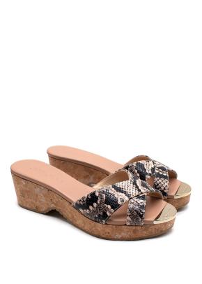 Jimmy Choo Powder Pink Embossed Snakeskin Mule 3