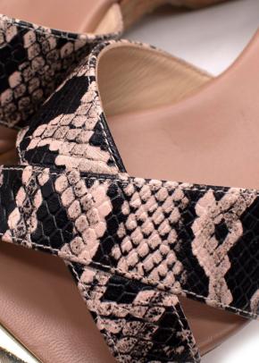 Jimmy Choo Powder Pink Embossed Snakeskin Mule 7
