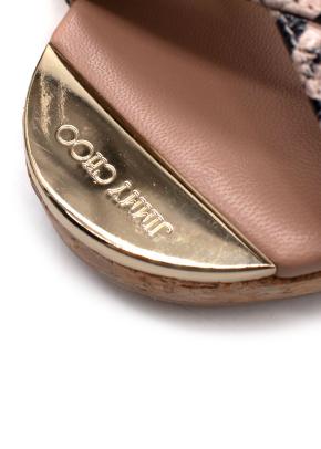 Jimmy Choo Powder Pink Embossed Snakeskin Mule 5