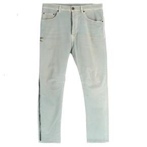 Etro Washed Blue Palm Tree Embroidered Jeans 3