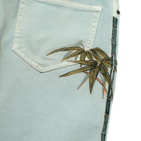 Etro Washed Blue Palm Tree Embroidered Jeans 5