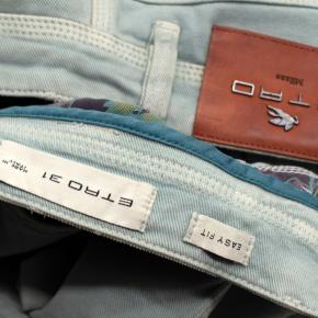 Etro Washed Blue Palm Tree Embroidered Jeans 8