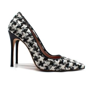Carolina Herrera Houndstooth Heels in Black & White 2