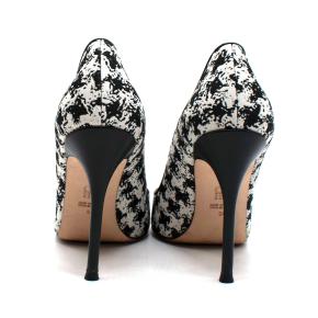 Carolina Herrera Houndstooth Heels in Black & White 3