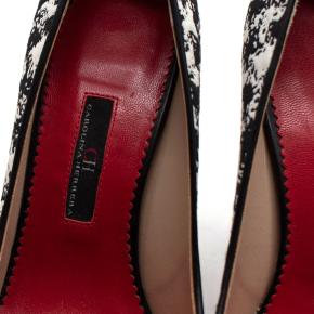 Carolina Herrera Houndstooth Heels in Black & White 6