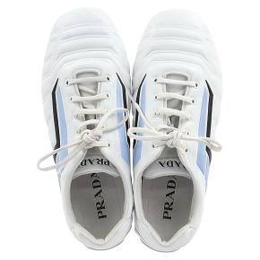 Prada White Leather Rev Low-Top Sneakers 3