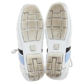 Prada White Leather Rev Low-Top Sneakers 6