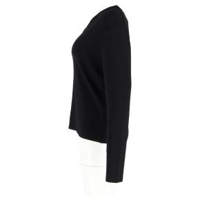 Jil Sander Black Cotton V-Neck Long Sleeve T-Shirt 5